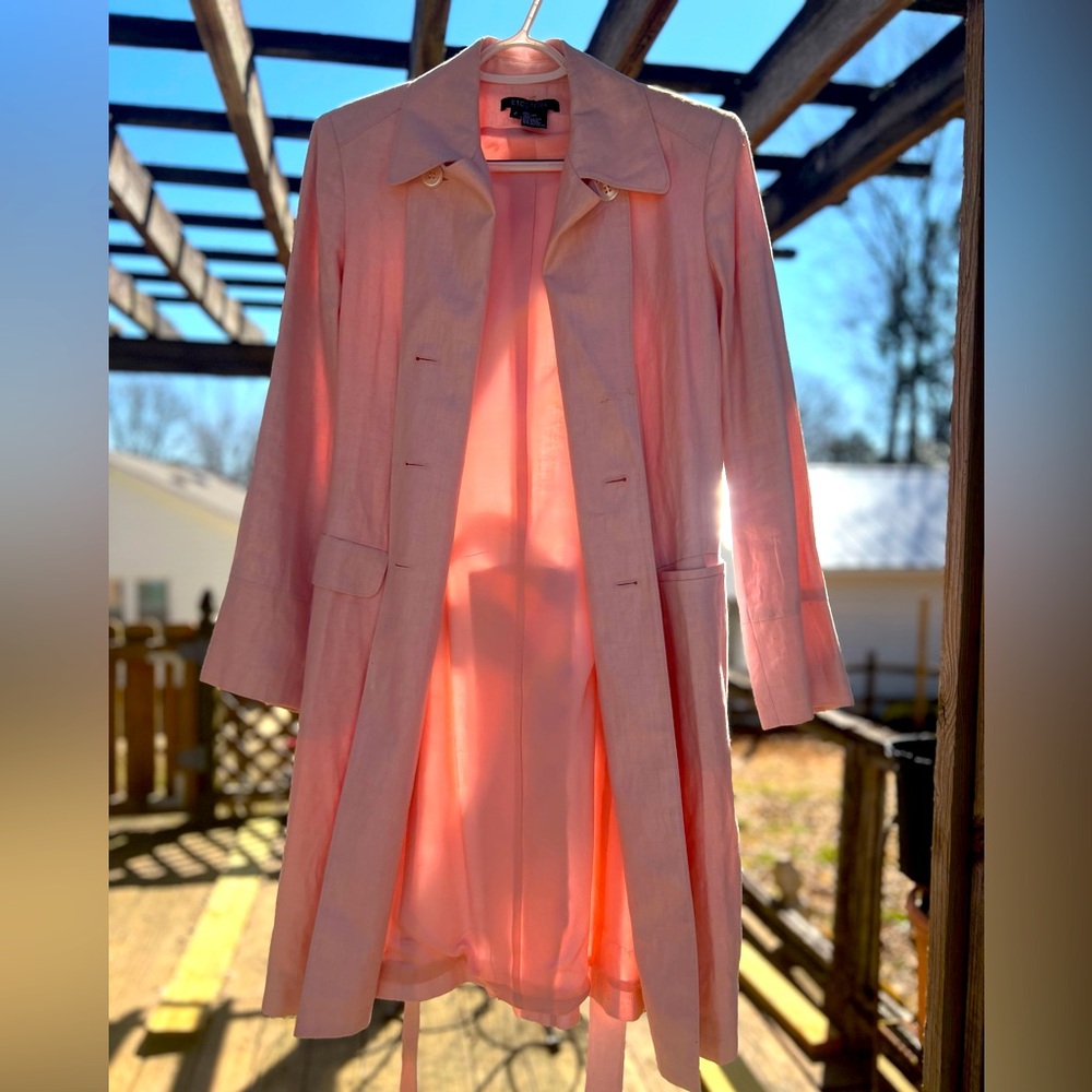 Baby Pink Spring midi Trench Size 2